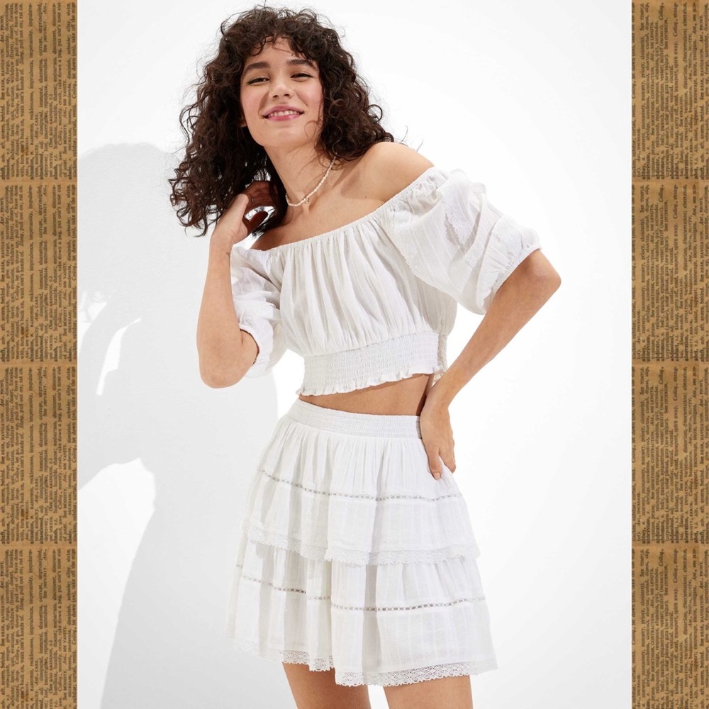 nwt! american eagle white skirt
